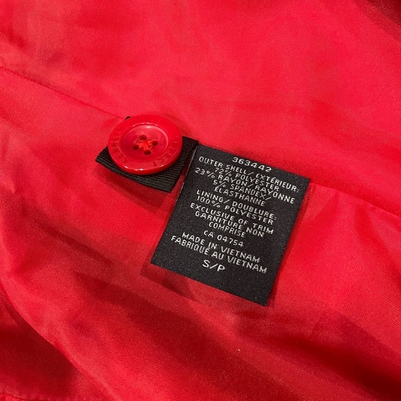 [S]Kenneth Cole Select Women's Red Blazer One Button Lined Career Preppy NWOT - Picture 11 of 12